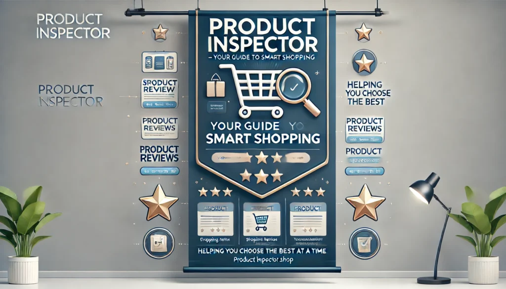 The words 'Product Inspector' displayed prominently with a few product items visible in the image.