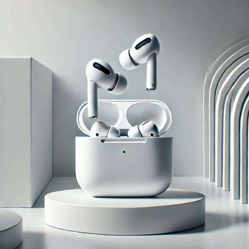 Apple AirPods Pro 2nd Generation with charging case, shown in a modern and minimalistic design.
