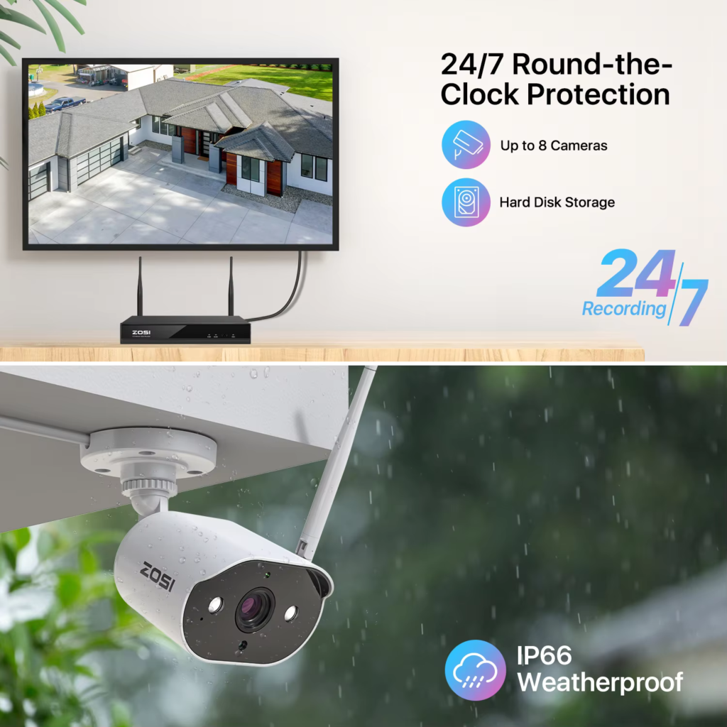 ZOSI WiFi Security Camera System 8CH 2K H265+ Outdoor Wireless CCTV – 54% OFF Now Only USD 191.82!